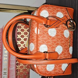 Michael Kors Nwt Thompson Extra-Small Polka Dot Signature Logo Satchel/crossbody